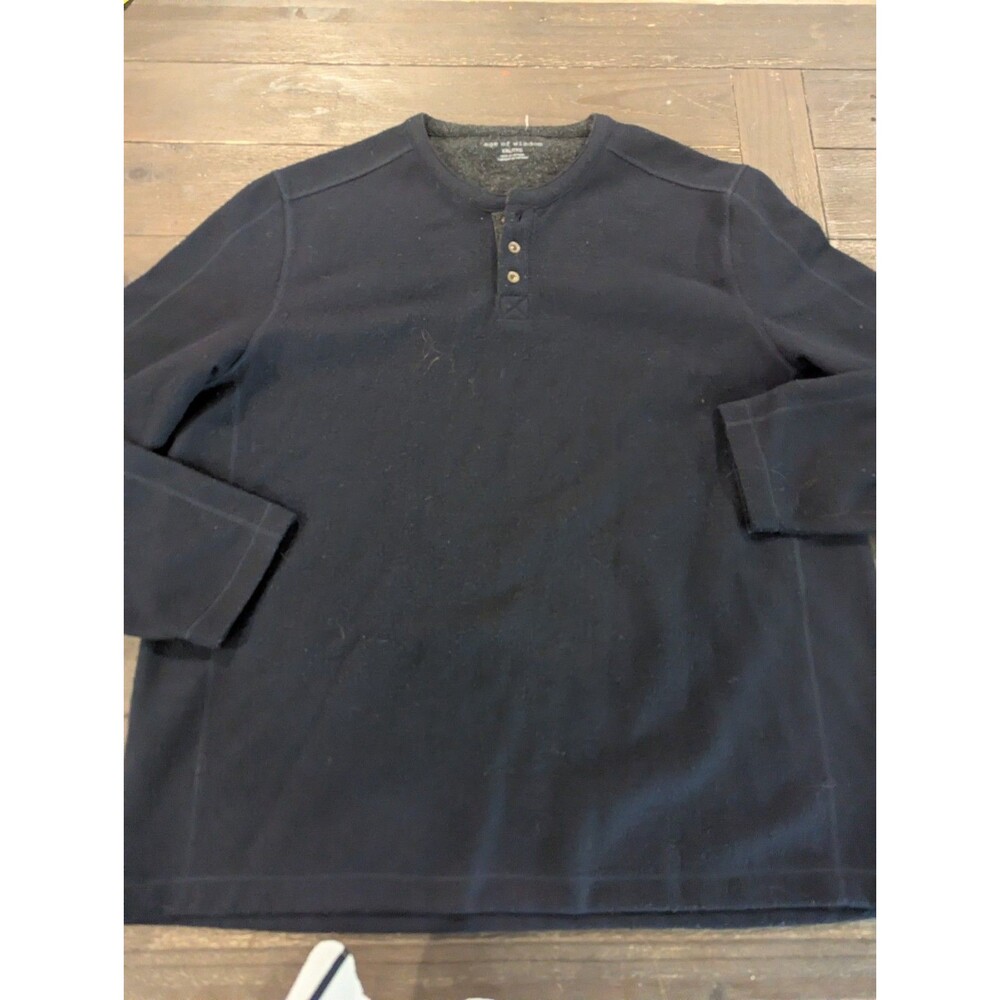 Age of‎ Wisdom Sweater Mens XXL Blue Knit Long Sleeve Thick Shirt